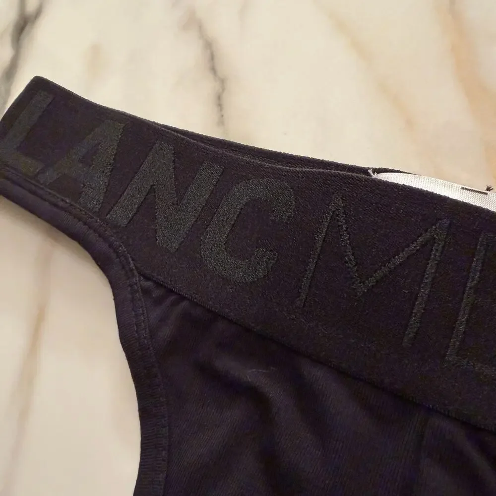 NEW Blanc Menswear Cotton BL255 Vector Thong Color Black Size Medium